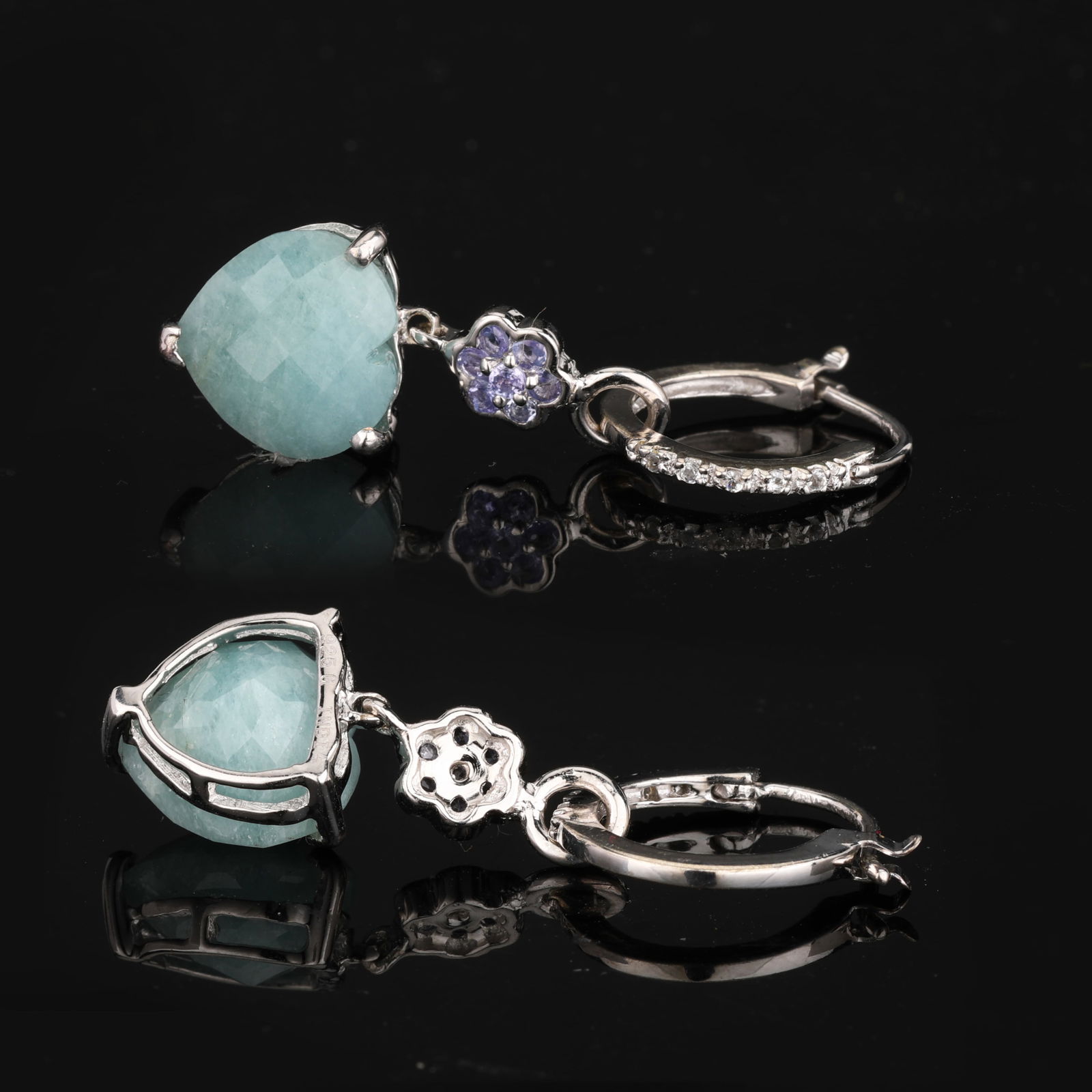 Ring: Milky Aquamarine Heart Shape 10.00mm - 4