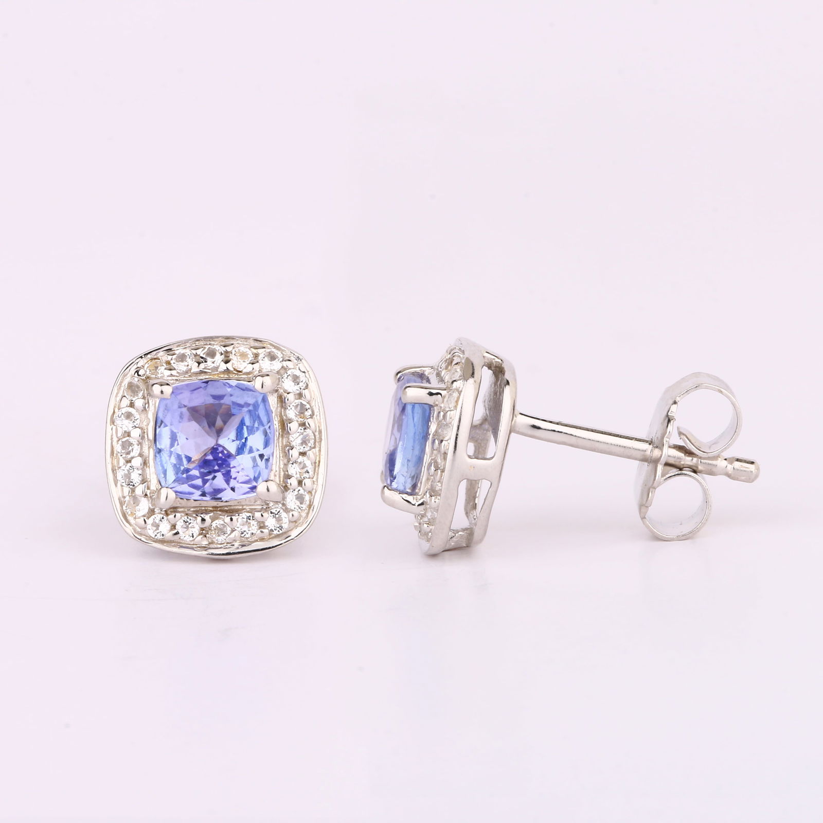 Ring: Lavender Tanzanite Cushion 5.00mm - 4