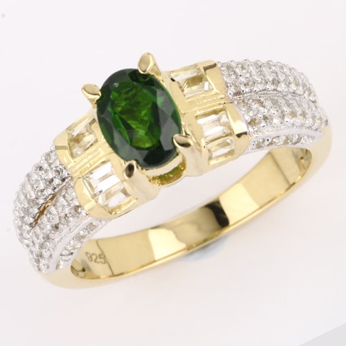 Ring: Chrome-Diopside Oval 7x5mm