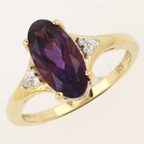 Ring: African Amethyst Oval 12x6mm (1 of 1)