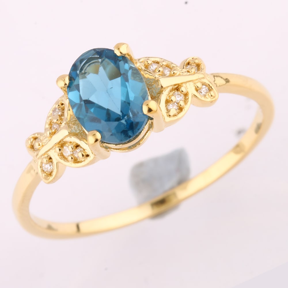 Ring: London Blue Topaz Oval 7x5mm (1 of 1)