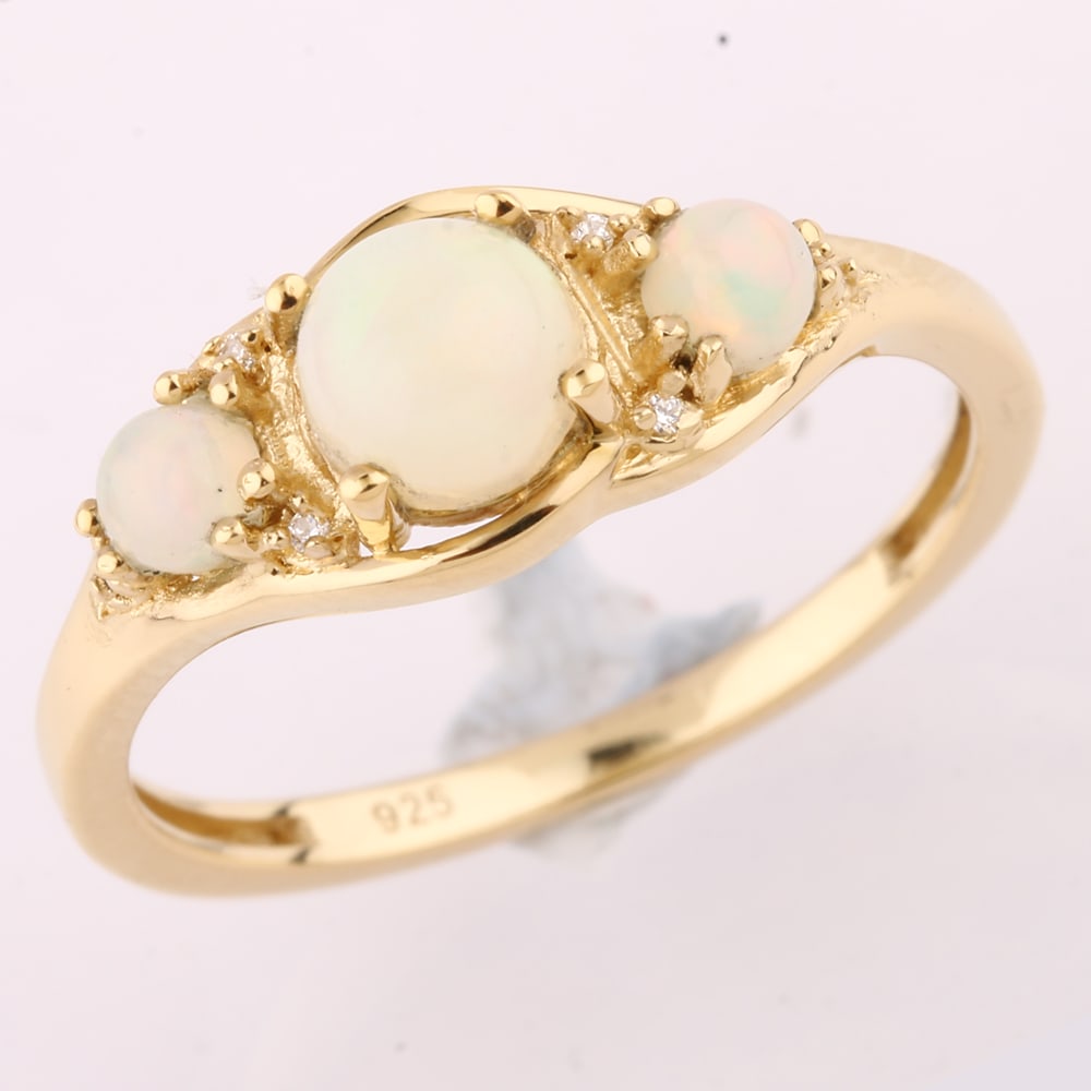 Ring: Ethiopian Opal CAB Round 5.50mm (1 of 1)