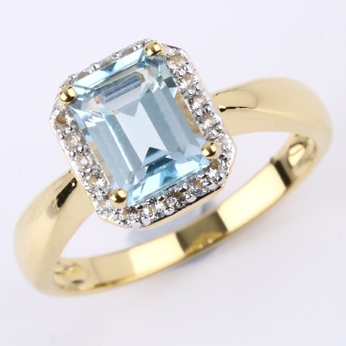 Ring: Blue Topaz Octagon 7x5mm (1 of 1)