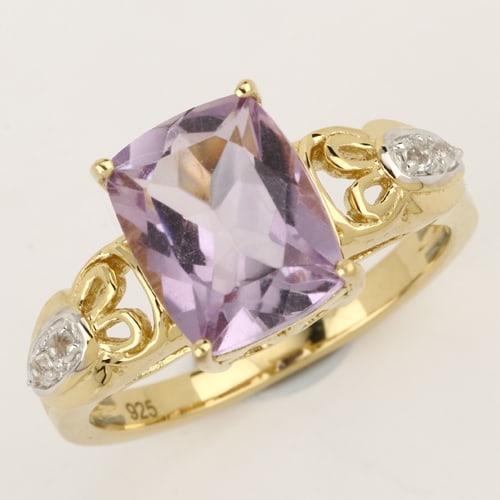 Ring: Pink Amethyst Cushion 10x8mm (1 of 1)
