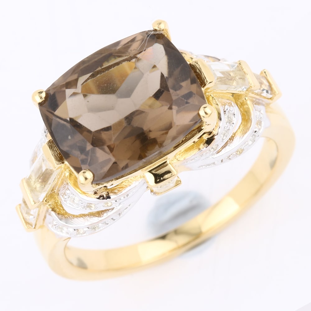 Ring: Smoky Quartz Cushion 11x9mm (1 of 1)