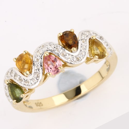 Ring: Pink Tourmaline Pears 5x3mm: No Reserve! Title: Ring: Pink Tourmaline Pears 5x3mm Description: Pink Tourmaline Pears 5x3mm - 1Pcs + Green Tourmaline Pears 5x3mm - 1Pcs + Orange Tourmaline Pears 5x3mm - 1Pcs + Brown Tourmaline Pea