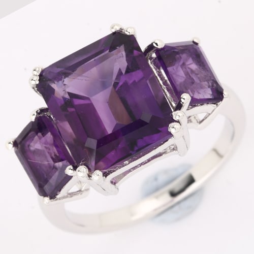 Ring: African Amethyst Octagon 12x10mm (1 of 1)