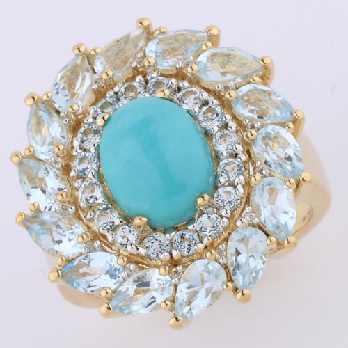 Ring: Turquoise CAB Oval 10x8mm (1 of 1)
