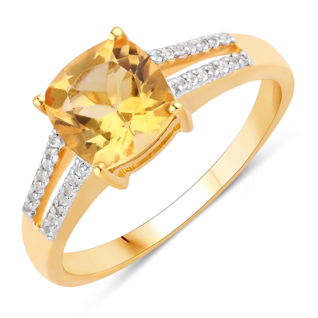 Ring: Citrine Cushion 8.00mm (1 of 1)