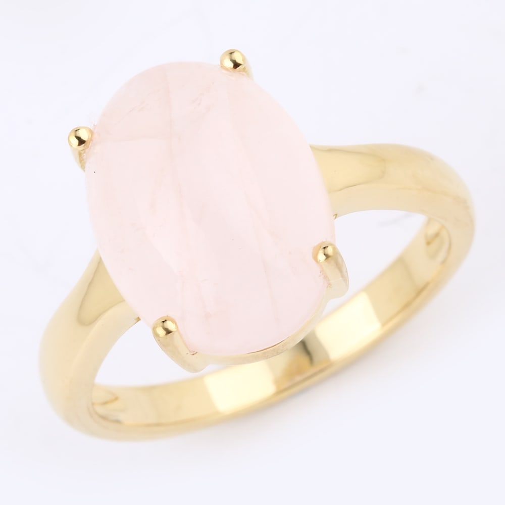 Ring: Rose Quartz CAB Oval 14x10mm (1 of 1)