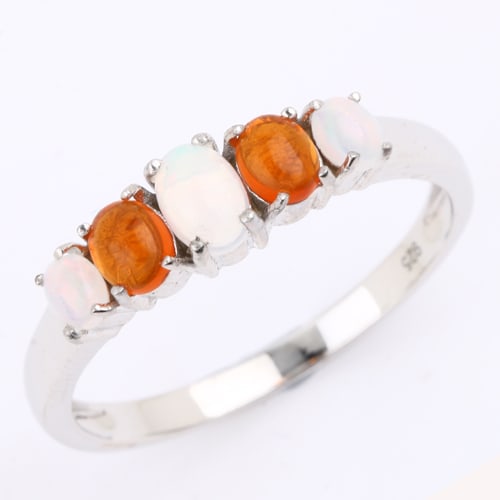 Ring: Ethiopian Opal CAB Oval 6x4mm (1 of 1)