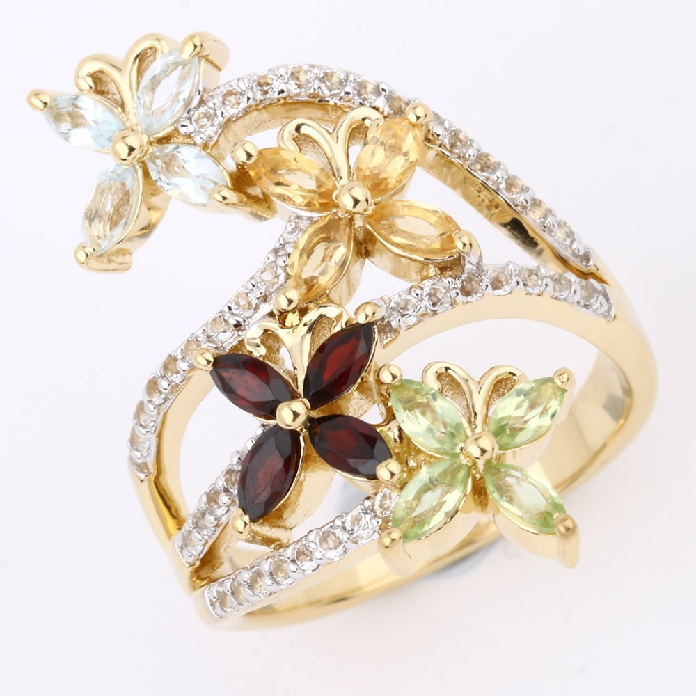 Ring: Garnet Marquise 4x2mm: No Reserve! Title: Ring: Garnet Marquise 4x2mm Description: Garnet Marquise 4x2mm - 4Pcs + Blue Topaz Marquise 4x2mm - 4Pcs + Citrine Marquise 4x2mm - 4Pcs + Peridot Marquise 4x2mm - 4Pcs + White Topa