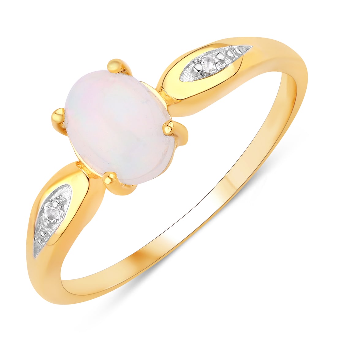 Ring: Ethiopian Opal CAB Oval 8x6mm