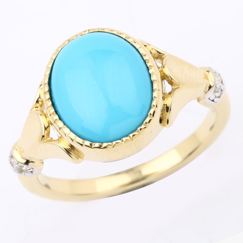 Ring: Turquoise CAB Oval 11x9mm (1 of 1)