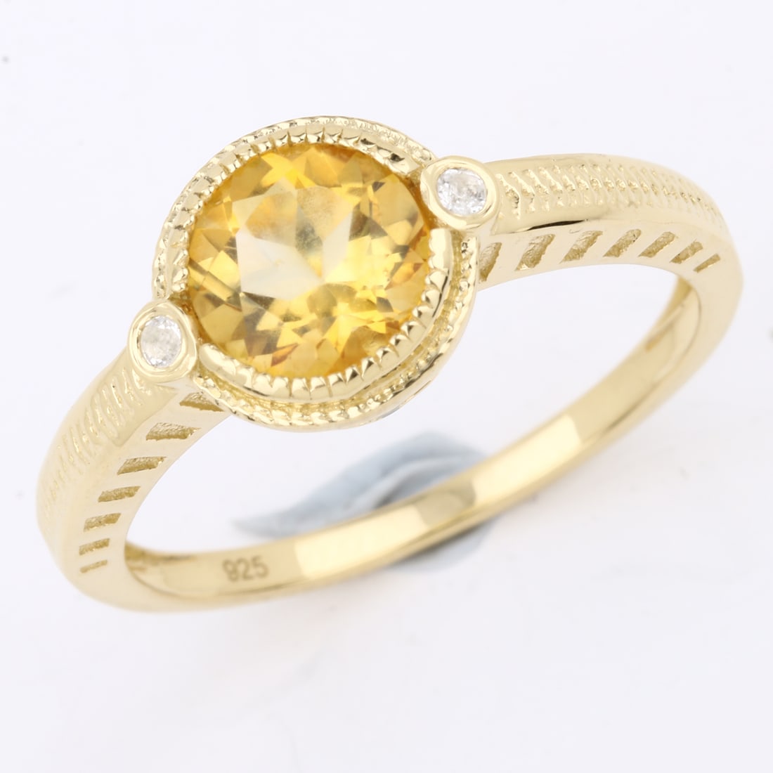 Ring: Golden Citrine Round 7.00mm