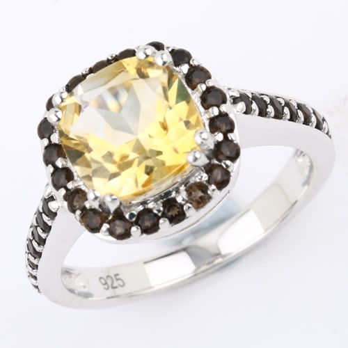 Ring: Citrine Cushion 8.00mm