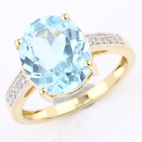 Ring: Blue Topaz Oval 12x10mm (1 of 1)