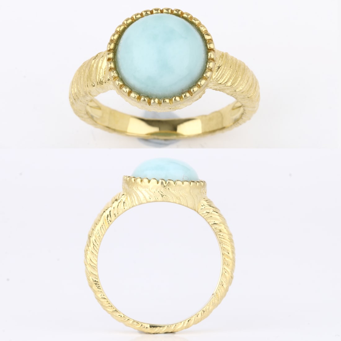 Ring: Larimar CAB Round 10.00mm (1 of 1)
