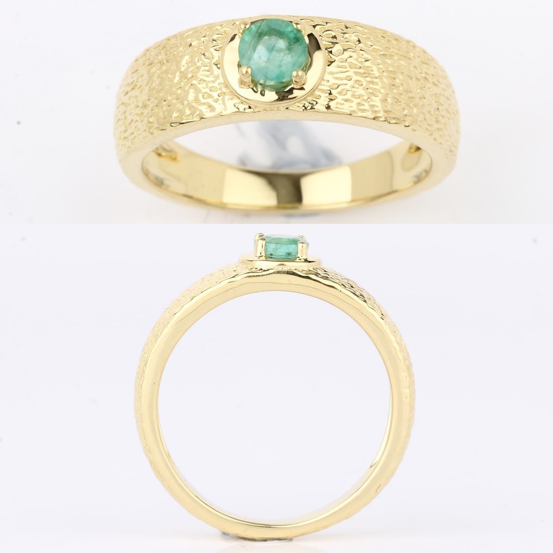 Ring: Zambian Emerald Round 4.00mm