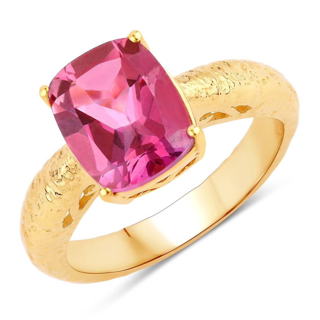 Ring: Pink Topaz Cushion 10x8mm (1 of 1)
