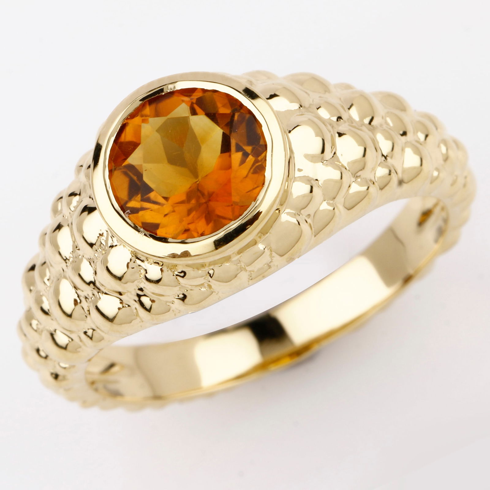 Ring: Madeira Citrine Round 7.00mm