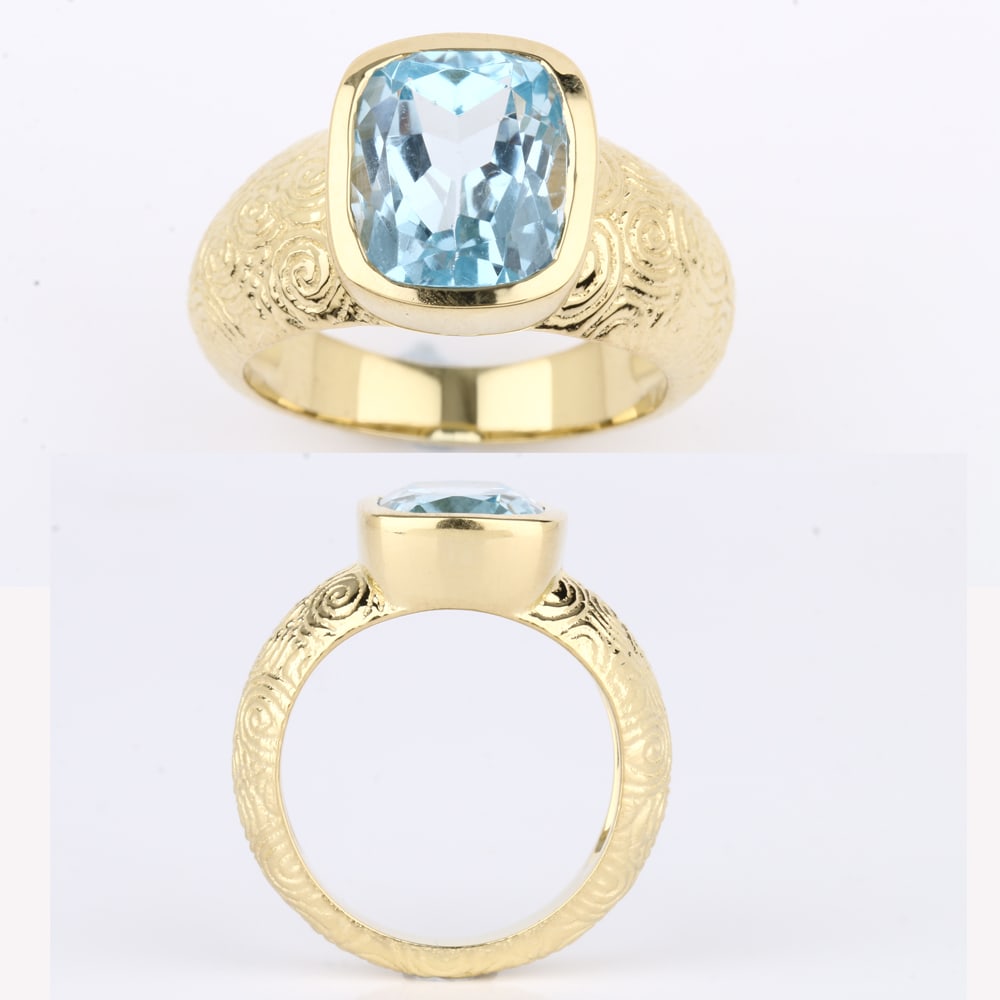 Ring: Blue Topaz Cushion 11x9mm (1 of 1)