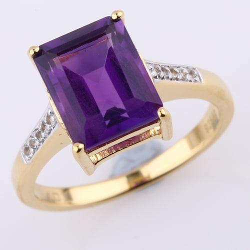 Ring: African Amethyst Octagon 10x8mm (1 of 1)