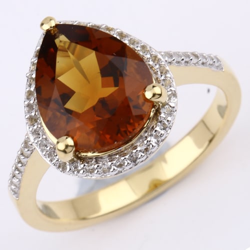 Ring: Madeira Citrine Pears 11x9mm (1 of 1)