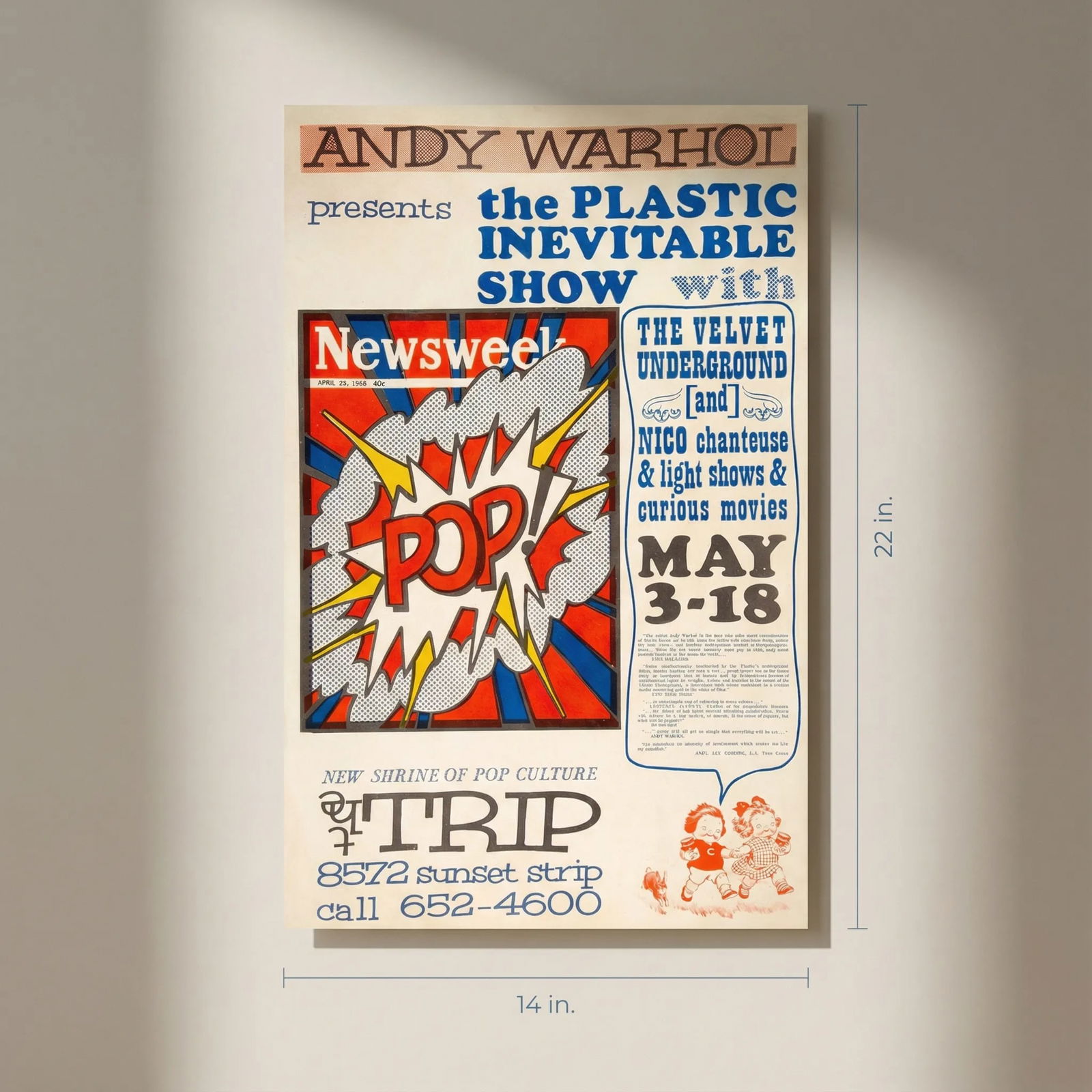 Andy Warhol Plastic Inevitable Poster Print - 2