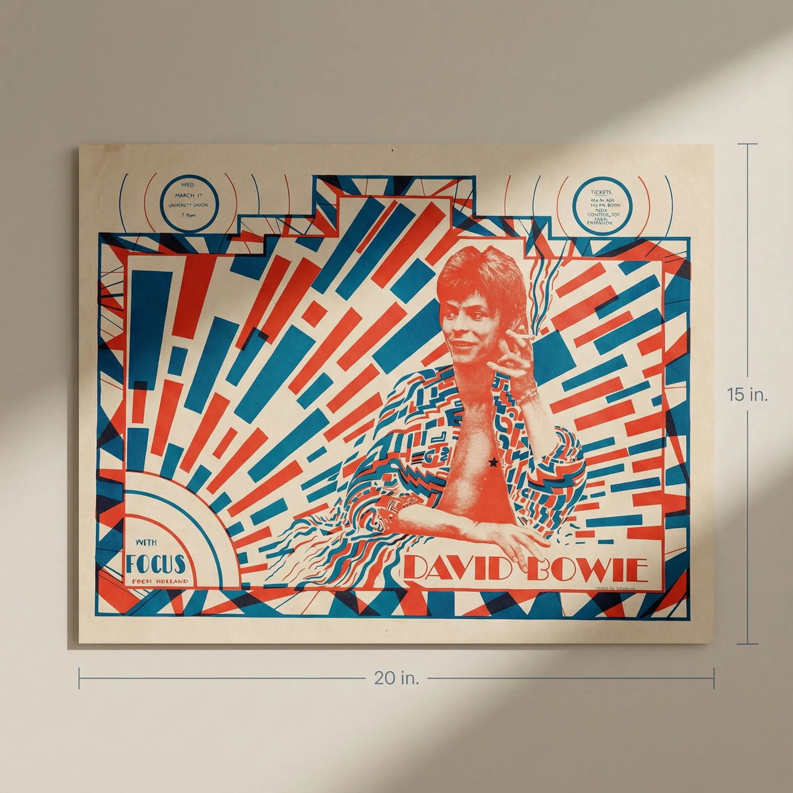 David Bowie Concert Print - 2