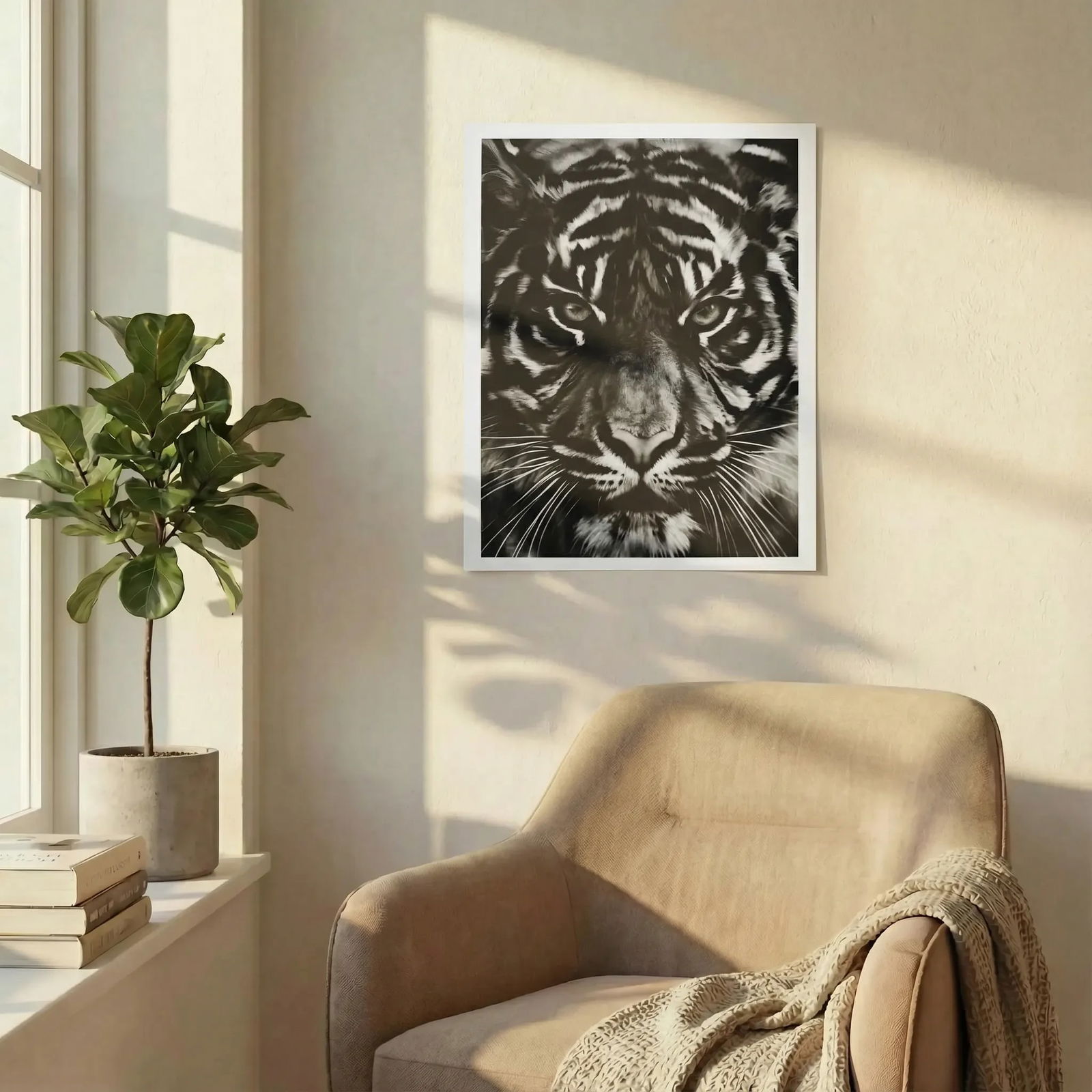 Robert Longo TIger Head Print - 3