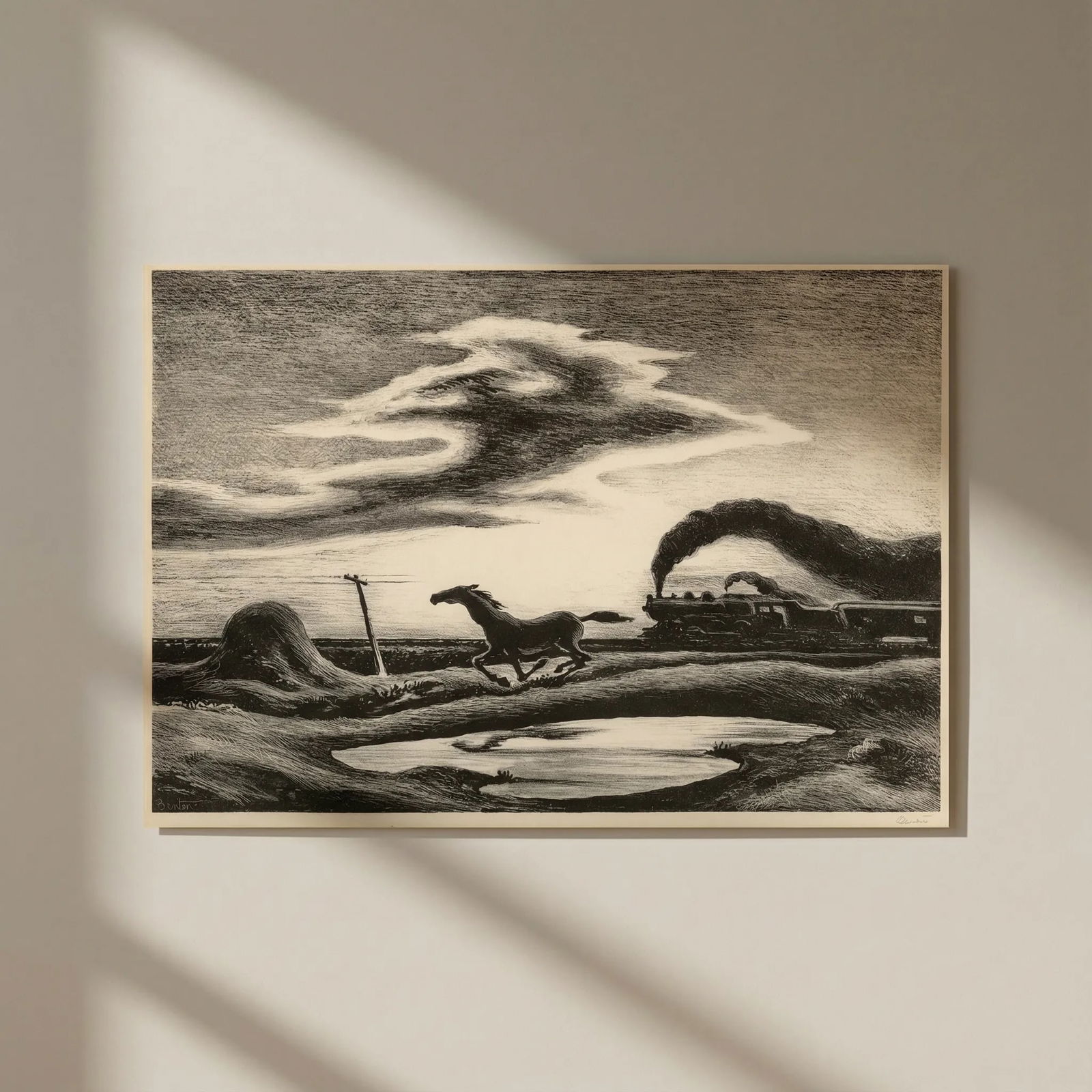 Thomas Benton The Race Print