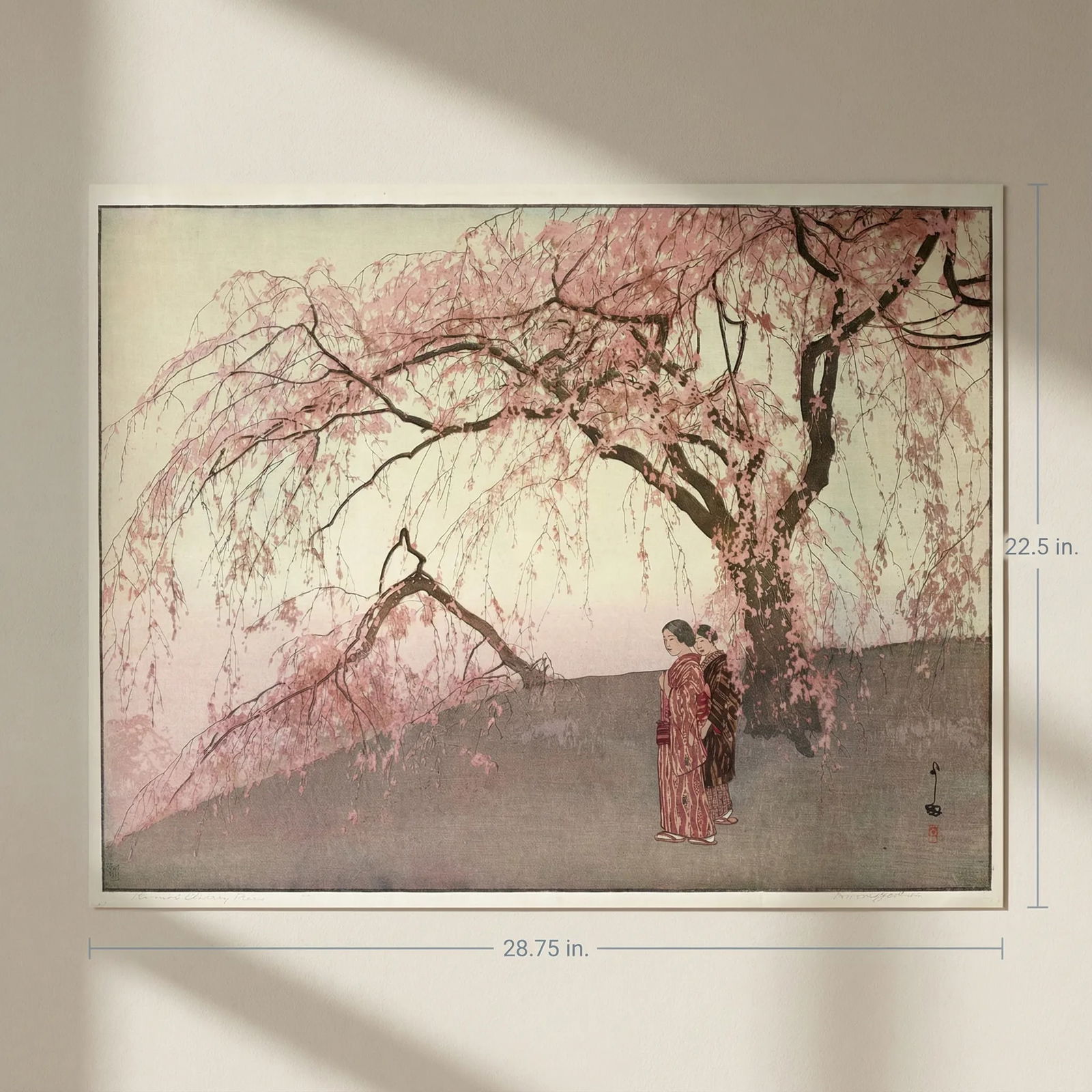 Yoshida Hiroshi Kumoi Cherry Tree Print - 2