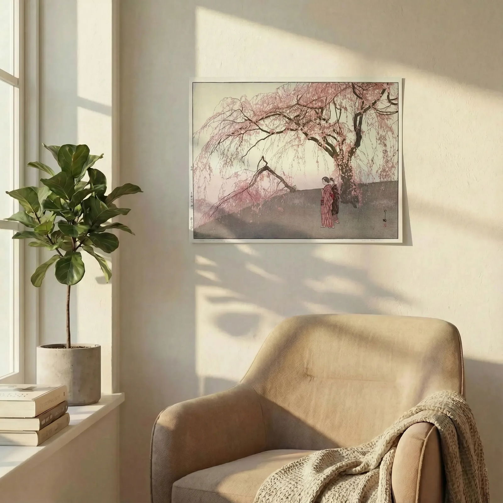 Yoshida Hiroshi Kumoi Cherry Tree Print - 3