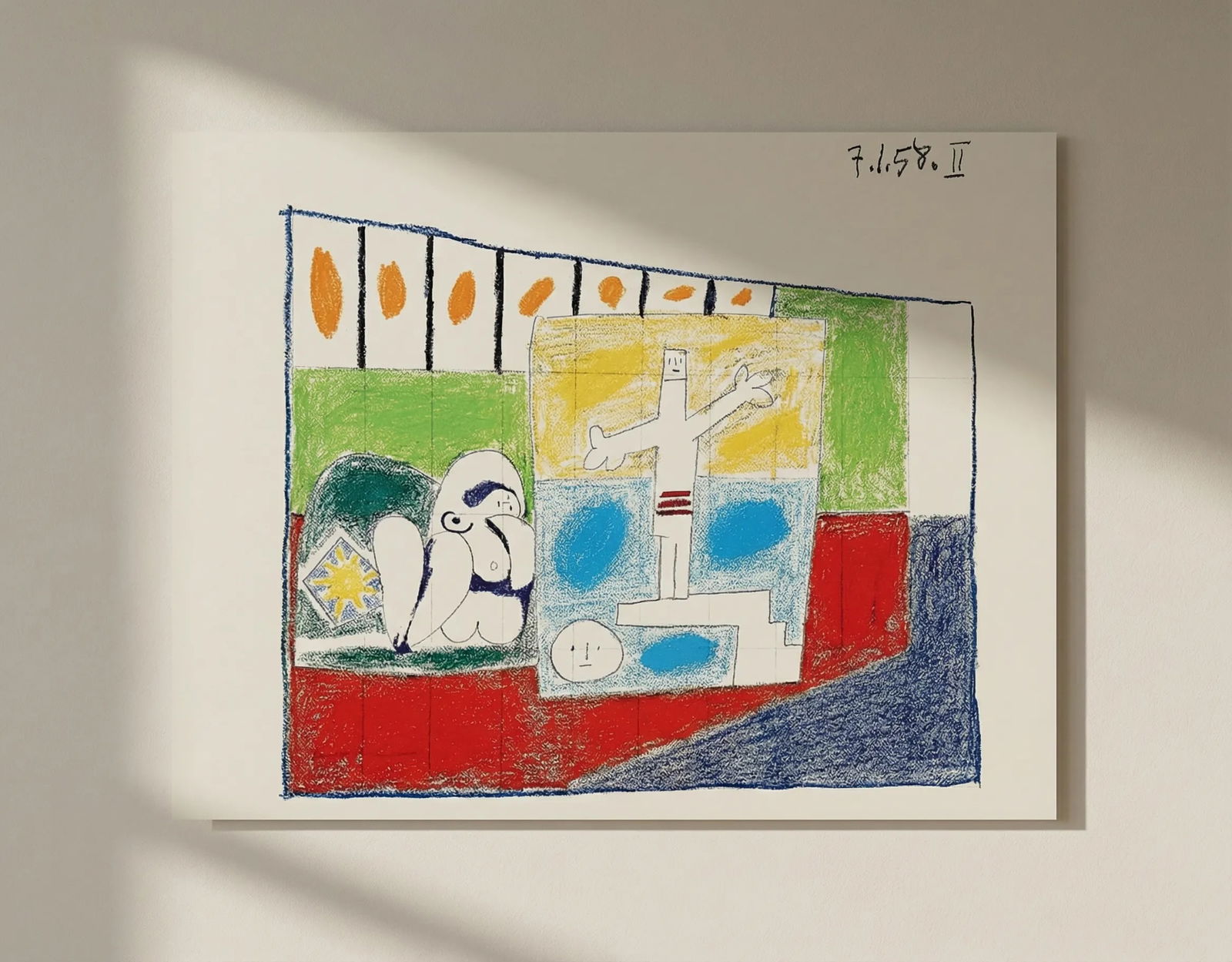 1972 Picasso La Chute D'Icare 5 Edition D'art Skira: Title: 1972 Picasso La Chute D'Icare 5 Edition D'art Skira Description: Title: La Chute D'Icare 5 Artist: Pablo Picasso Country: Spain Medium: Heliogravure Marks: Not signed not numbered Paper Size: 2