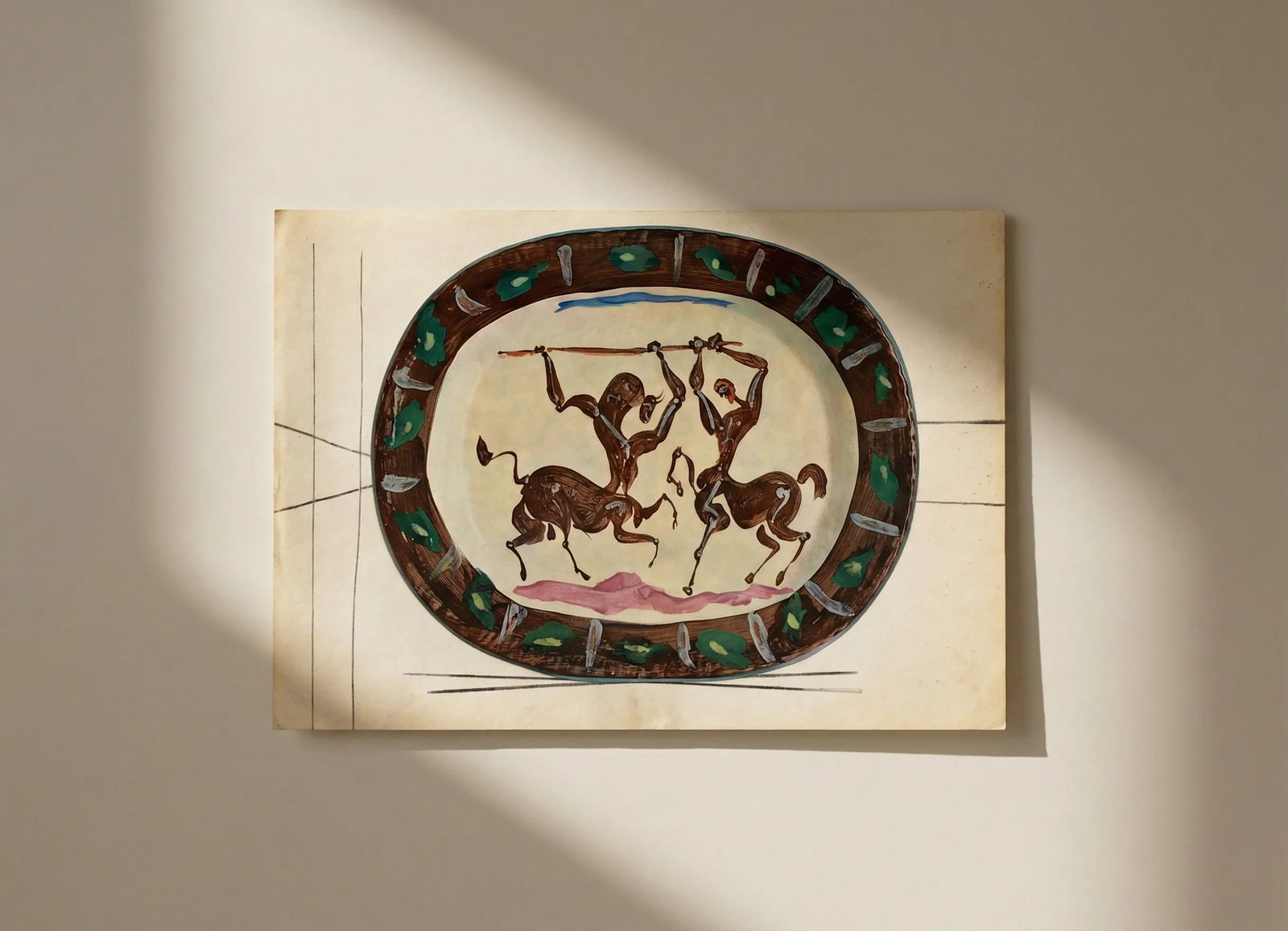 1950 Pablo Picasso Ceramics by Picasso 3: Title: 1950 Pablo Picasso Ceramics by Picasso 3 Description: Artist: Pablo Picasso Country: Spain Title: Ceramics by Picasso 3 Medium: Offset Lithograph Marks: Not signed, not numbered Paper size: Vel