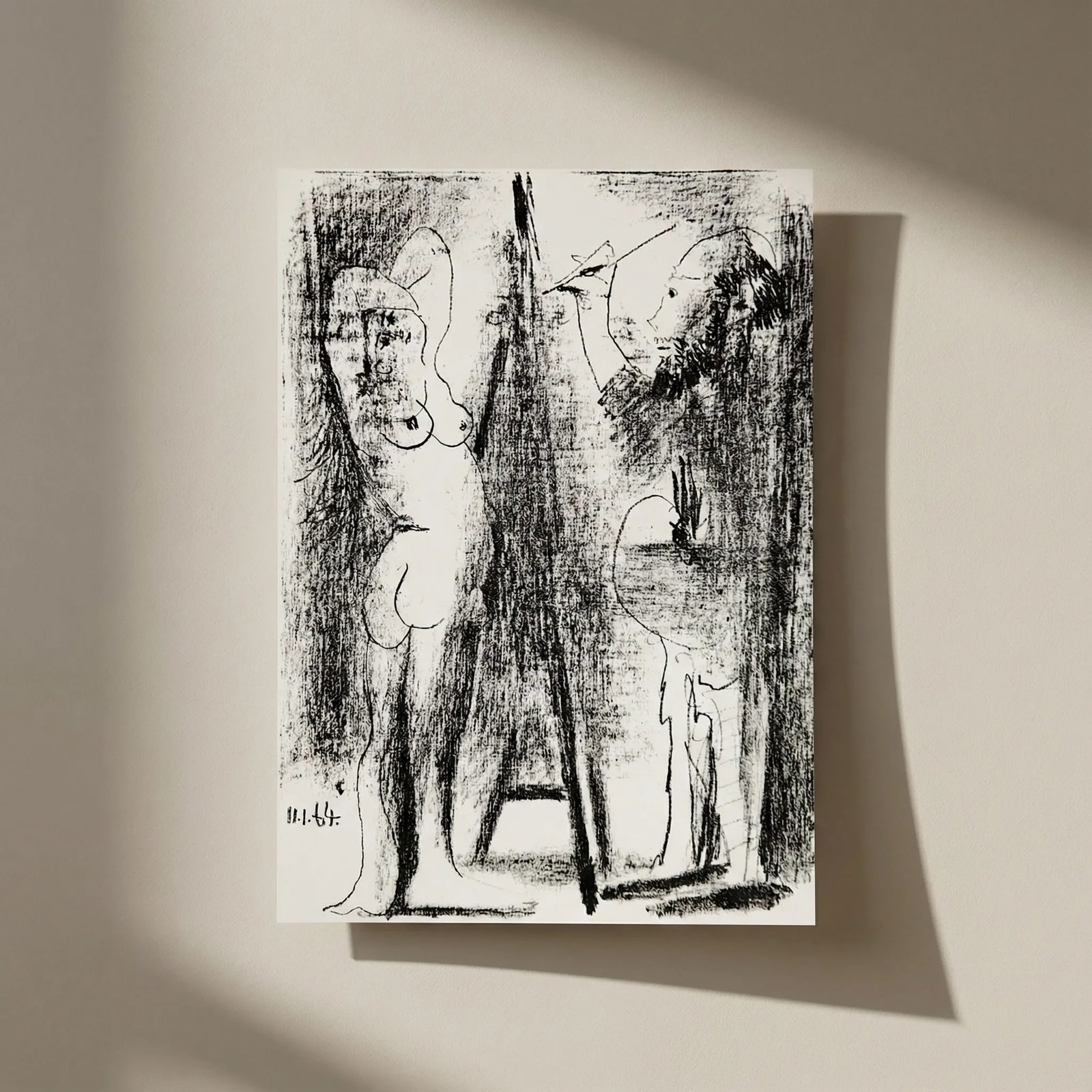 Picasso Original lithograph Le Peintre et son Modele 1964: Title: Picasso Original lithograph Le Peintre et son Modele 1964 Description: Title: Le Peintre et son Modele Artist: Pablo Picasso Country: France Medium: Original Lithograph Marks: Not signed, Not n