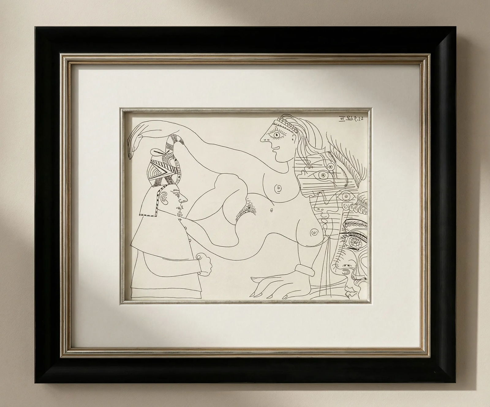 Picasso Gravure Apollinaire Les onze mille verges 4 Framed: Title: Picasso Gravure Apollinaire Les onze mille verges 4 Framed Description: Title: Les onze mille verges 8 Artist: Pablo Picasso Country: Spain Medium: Gravure Marks: Not signed, numbered Paper: Gr