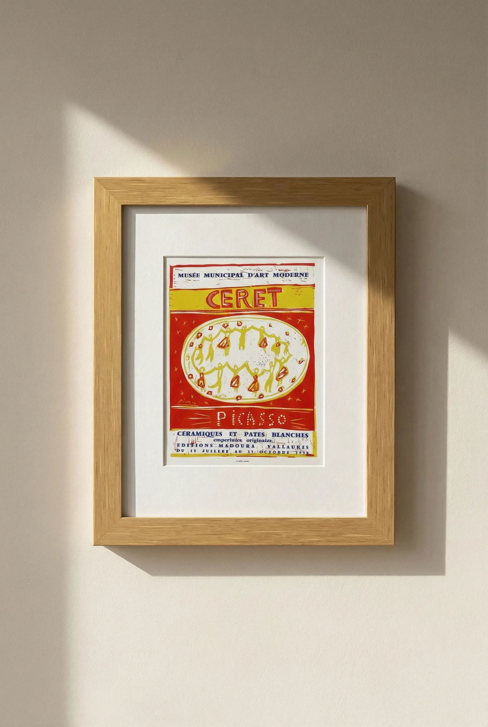 Pablo Picasso Framed Ceret Lithograph 92 Art in posters 1959: Title: Pablo Picasso Framed Ceret Lithograph 92 Art in posters 1959 Description: Title: Ceret Artist: Pablo Picasso Country: Spain Medium: Lithograph Marks: Not signed, not numbered Size: 9.5 x12.5 in