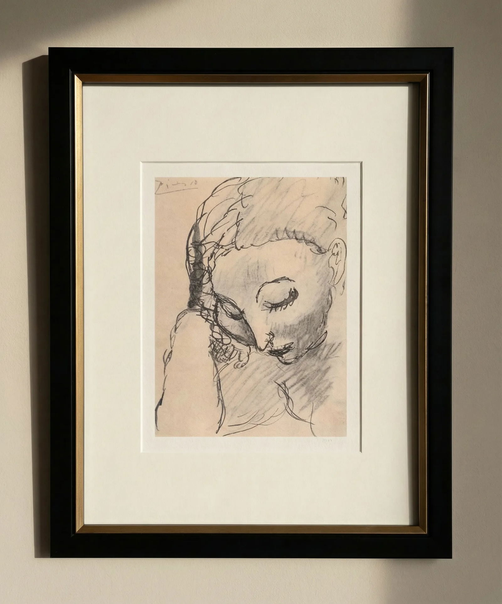 Pablo Picasso Inclined head of a woman Framed: Title: Pablo Picasso Inclined head of a woman Framed Description: Artist: Pablo Picasso Country: Spain Title: Inclined head of a woman Medium: Giclees Marks: Limited Edition numbered, not signed Paper