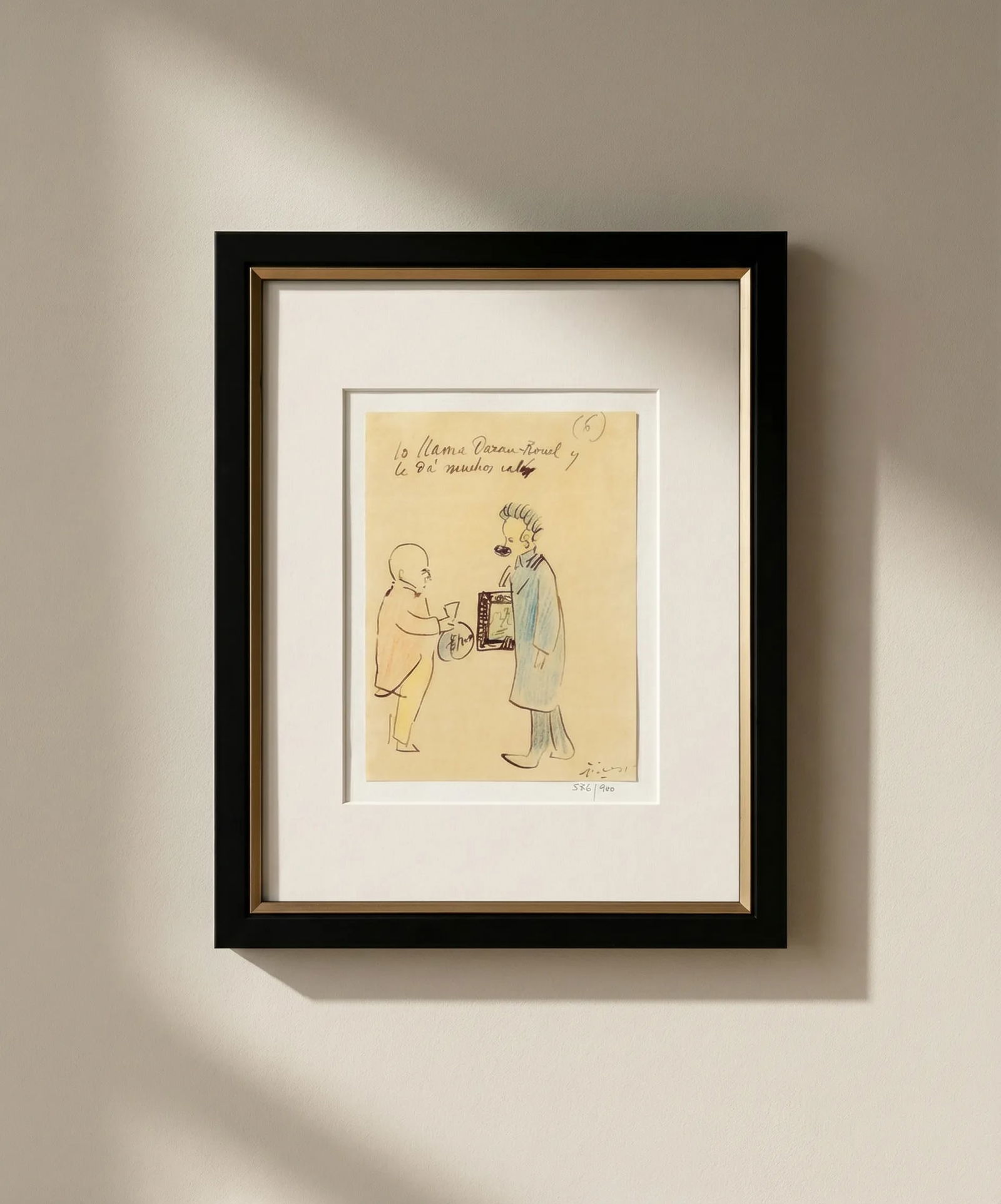 Pablo Picasso Trip To Paris 6 Framed: Title: Pablo Picasso Trip To Paris 6 Framed Description: Artist: Pablo Picasso Country: Spain Title: Trip To Paris 6 Medium: Giclees Marks: Limited Edition numbered, not signed Paper: Arches paper 10