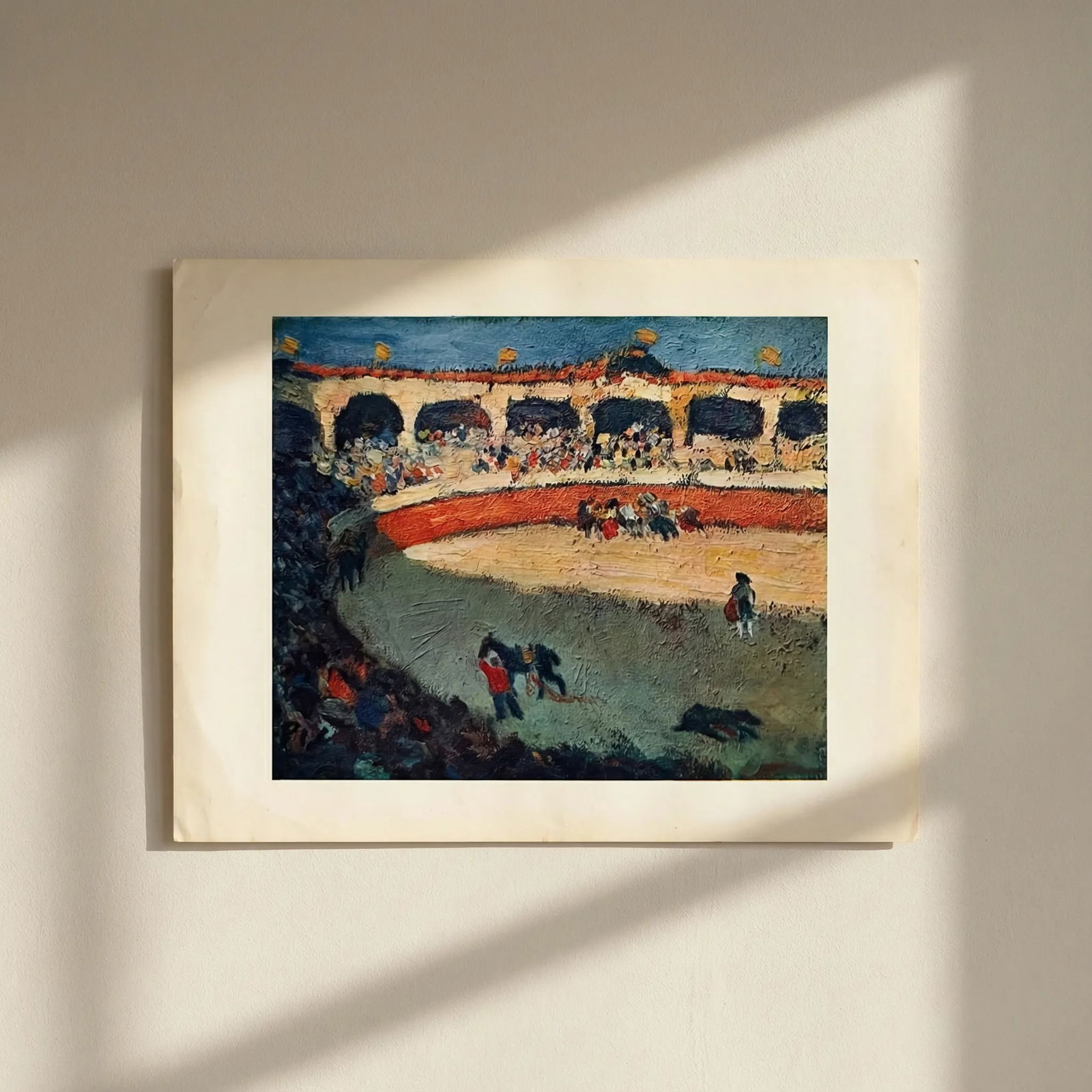 Picasso Heliogravure 1 Course de taureaux 1946: Title: Picasso Heliogravure 1 Course de taureaux 1946 Description: Artist: Pablo Picasso Title: Course de taureaux 1901 Medium: Heliogravure 1 Marks: Not signed, not numbered Paper Size: 10.50 x 8.50