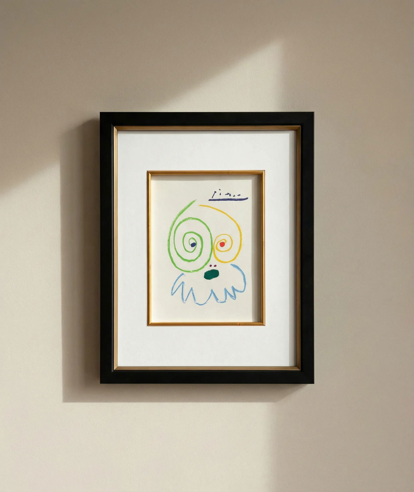 Picasso Lithograph 91 The Tired warrier 1968 framed: Title: Picasso Lithograph 91 The Tired warrier 1968 framed Description: Title: The Tired Warrier Artist: Pablo Picasso Country: Spain Medium: Lithograph - 91 Marks: Signed in plate, not numbered Print