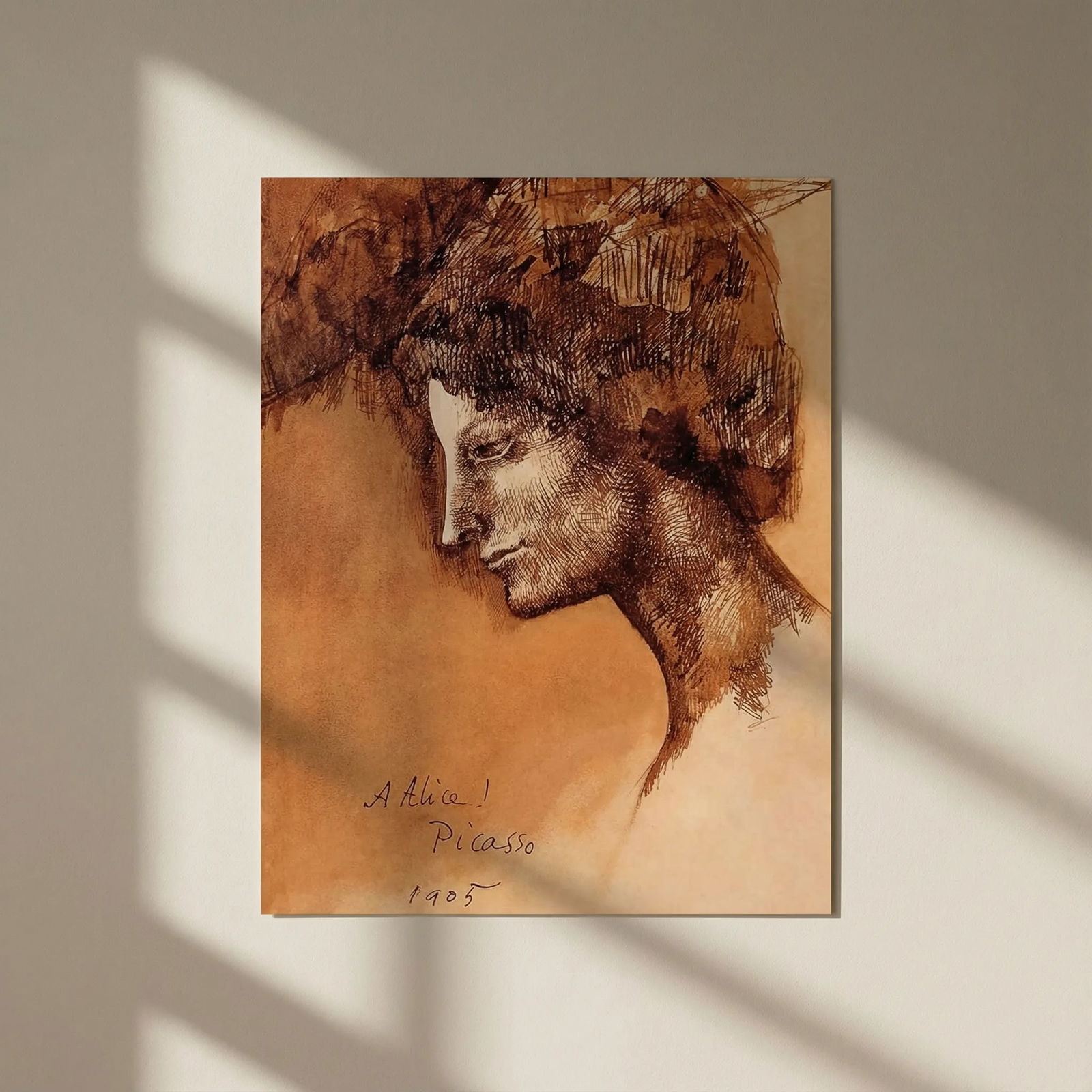 Picasso Portrait of Alice Derain Giclee Numbered Edition: Title: Picasso Portrait of Alice Derain Giclee Numbered Edition Description: Artist: Pablo Picasso Title: Portrait of Alice Derain Medium: Giclee Marks: L.E numbered Paper size: watercolor paper 19 x