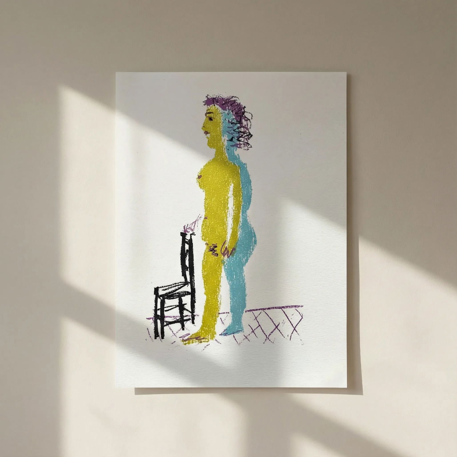 Picasso Lithograph 10 A Mme la Pierre 1982: Title: Picasso Lithograph 10 A Mme la Pierre 1982 Description: Title: Cahier 10 Artist: Pablo Picasso Country: Spain Medium: Lithograph Marks:? Cahier 10 is four pages of letters and drawings by Picas