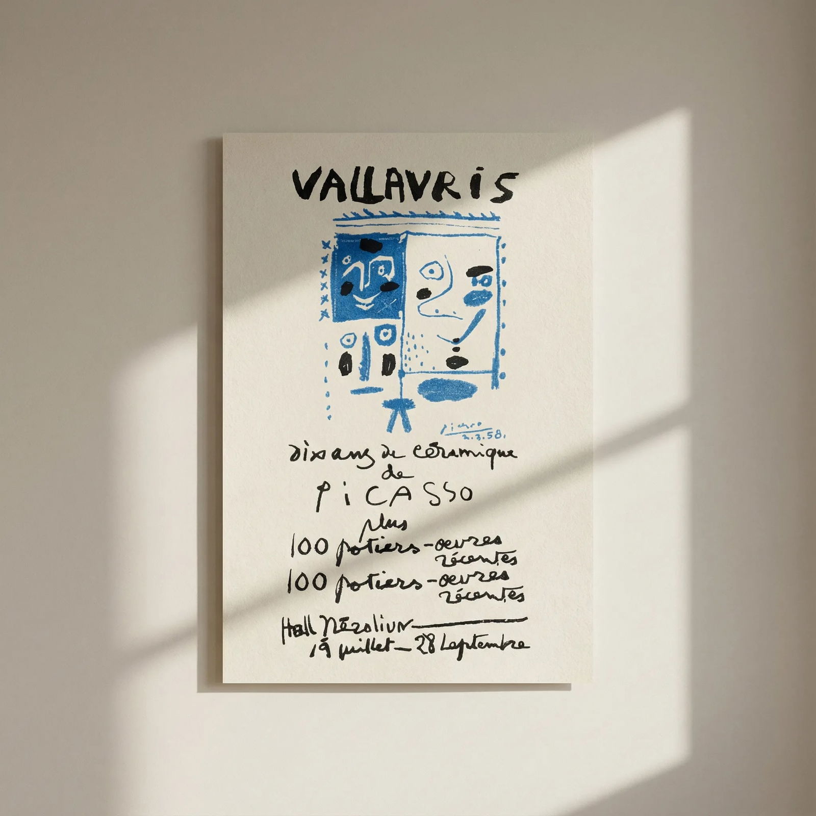 Picasso Lithograph 96 Exposition Vallauris dix ans de ceramique 1959: Title: Picasso Lithograph 96 Exposition Vallauris dix ans de ceramique 1959 Description: Title: Exposition Vallauris dix ans de ceramique Artist: Pablo Picasso Country: Spain Medium: Lithograph - 96 P