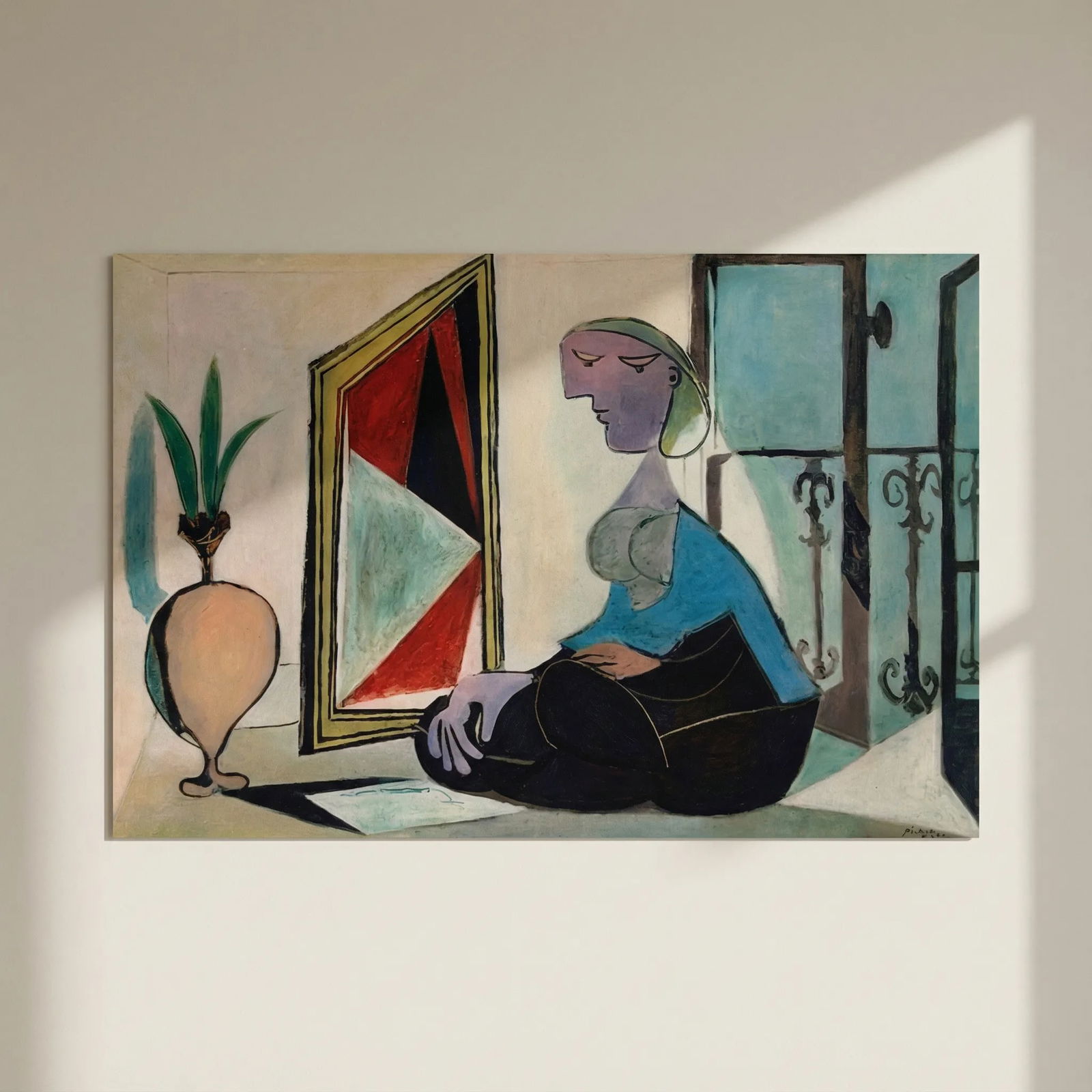 Picasso HelioGravure 19 Femme au Miroir 1946: Title: Picasso HelioGravure 19 Femme au Miroir 1946 Description: Artist: Pablo Picasso Title: Femme au Miroir Medium: Heliogravure 19 Marks: Signed in plate, not numbered Paper Size: 10.50 x 8.50 inch