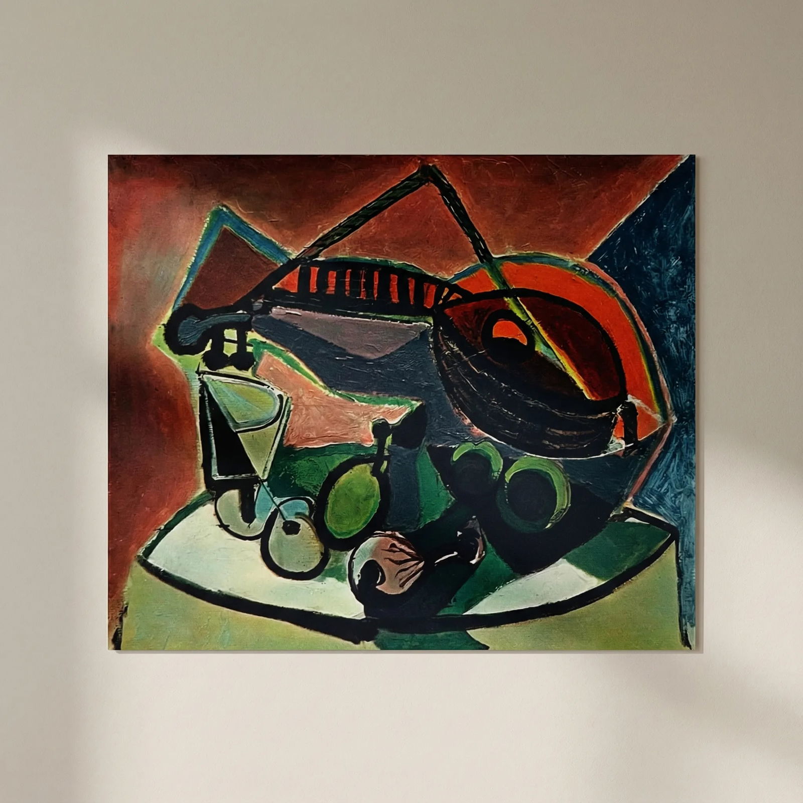 Picasso HelioGravure 18 Nature Morte a la Mandoline 1946: Title: Picasso HelioGravure 18 Nature Morte a la Mandoline 1946 Description: Artist: Pablo Picasso Title: Nature Morte a la Mandoline Medium: Heliogravure 18 Marks: Signed in plate, not numbered Paper