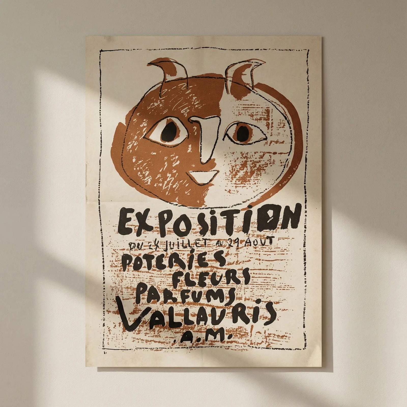 Picasso Lithograph 58 Exposition Poteries Vallauris Art in posters: Title: Picasso Lithograph 58 Exposition Poteries Vallauris Art in posters Description: Title: Exposition Poteries Artist: Pablo Picasso Country: Spain Medium: Lithograph- 58 Paper size: 12.50 X 9.50 i