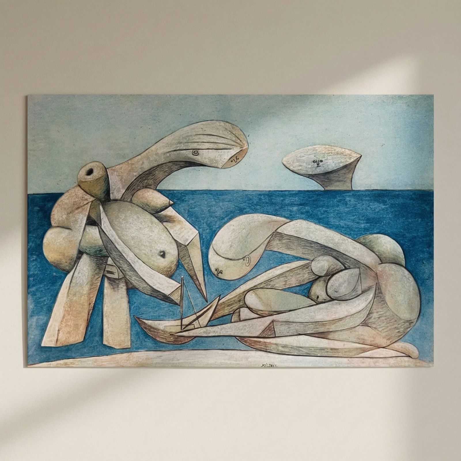 Picasso Heliogravure 16 Jeunes filles au bord de la mer 1946: Title: Picasso Heliogravure 16 Jeunes filles au bord de la mer 1946 Description: Artist: Pablo Picasso Title: Jeunes filles au bord de la mer Medium: Heliogravure 16 Marks: Not signed, not numbered Pa